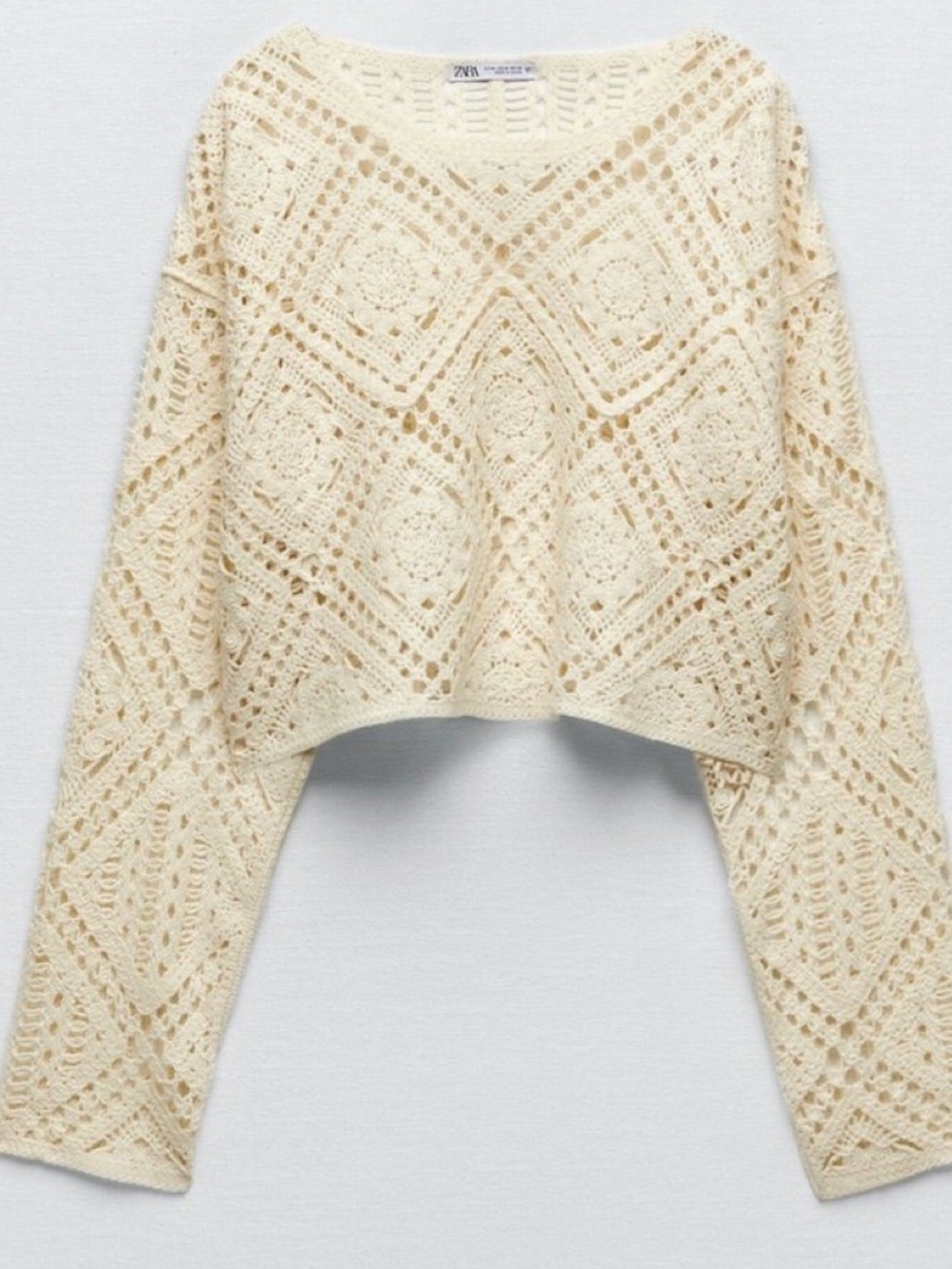 ZARA | Crochet-Knit Top